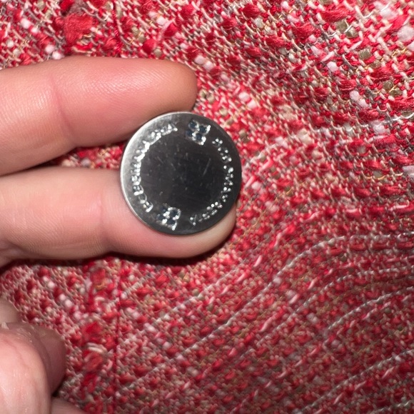 BCBGMAXAZRIA Short Sleeve Tweed Blazer Button Shirt - Picture 3 of 5